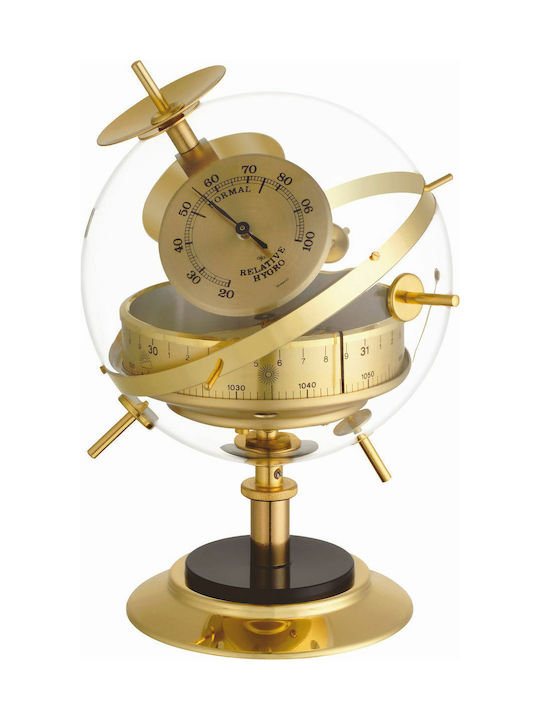 TFA Analogue Weather Station Sputnik Bürodekoration Zubehör aus Metall 6x12.6cm in Gold Farbe