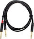 Cordial Cable 6.3mm male - 2x 6.3mm male 1.5m (CFY 1.5 VPP)