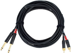 Cordial CFU 0.9 PC-SNOW 2x 6.3mm male - 2x RCA male