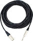 Cordial Кабел XLR мъжки - 6,3 мм мъжки Черен 10м CTM 10 MP-BK