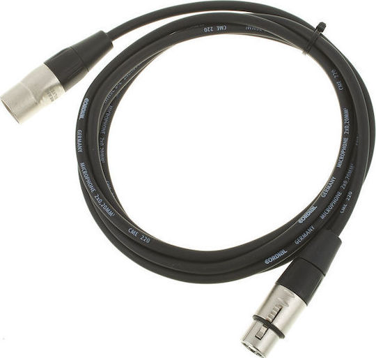 Cordial Kabel XLR-Stecker - XLR-Buchse Schwarz 2.50m CFM 2.5 FM