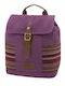 Polo Leder Damen Tasche Rucksack Lila