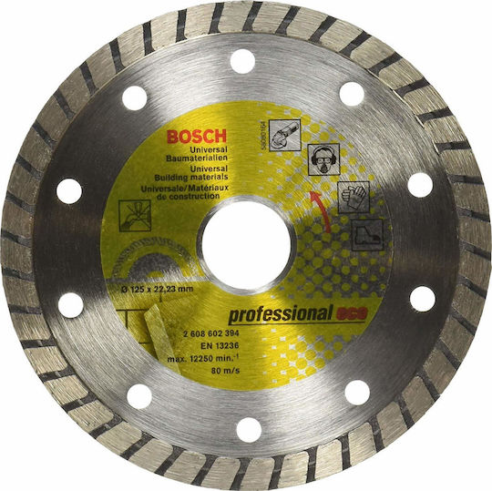 Bosch Cutting Diamond Disc Standard for Universal Turbo 125mm Cutting Disc Construction Materials Hole Diameter 125mm 1pcs