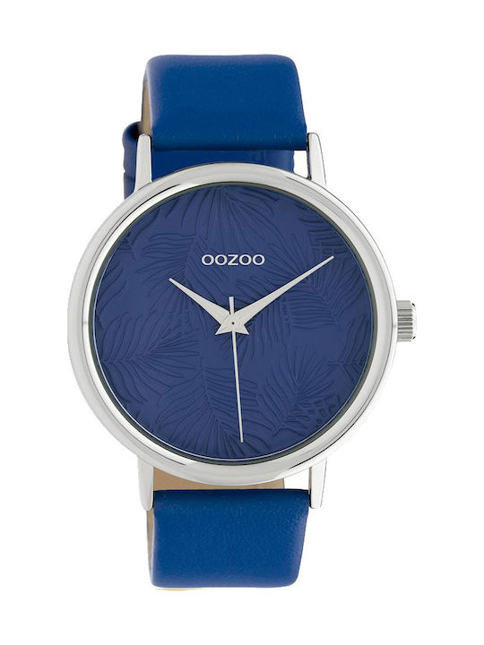 Oozoo Timepieces Limited Watch with Blue Leather Strap