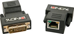 Lindy 38300 DVI-D Мъжки към RJ-45 Женски