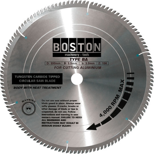Boston Δίσκος Κοπής Αλουμινίου με 80 Δόντια 250mm
