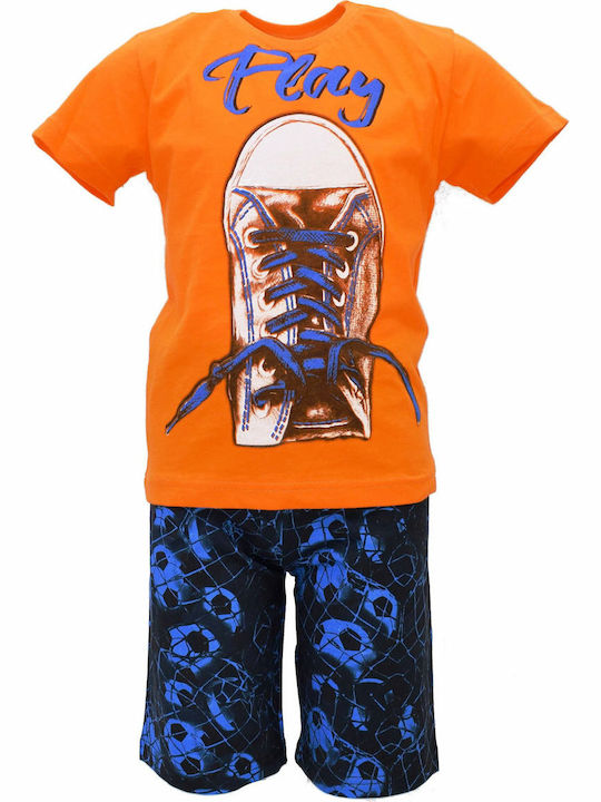 Joyce Kids Set with Shorts Summer 2pcs Orange