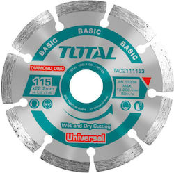 Total Διαμαντόδισκος Universal 115mm Disc de tăiere Materiale de construcție 115mm 1buc