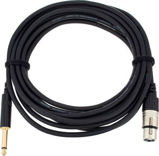 Cordial Cablu XLR de sex feminin - 6,3 mm de sex masculin Negru 5m CCM 5 FP