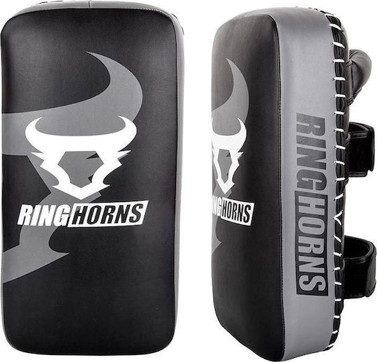 Ringhorns Charger Kick Pads PAO Pads Martial Arts 2 Pieces Black