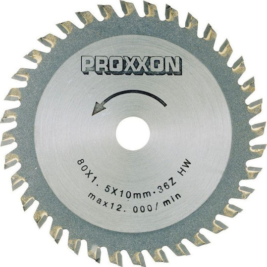 Proxxon Δίσκος Κοπής Ξύλου με 36 Δόντια 80mm