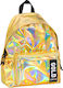 Lyc Sac The Drop Trendy Gold Mirror School Bag Backpack Junior High-High School in Gold color 24lt