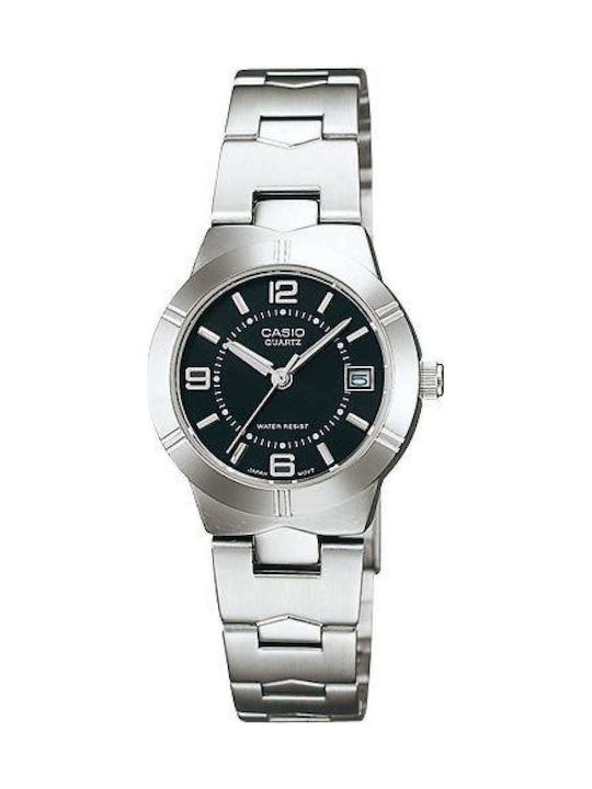 Casio Enticer Damen Uhr mit Silber Metallarmband