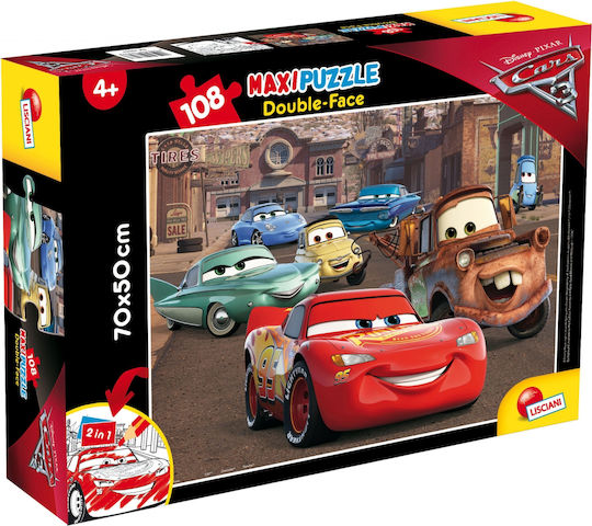 Puzzle pentru Copii Maxi Double-Face Cars 3 Racer pentru 4+ Ani 108buc Lisciani Giochi