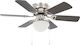vidaXL Ceiling Fan 82cm with Light Fixture Brow...
