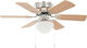vidaXL Ceiling Fan 82cm with Light Fixture Brow...