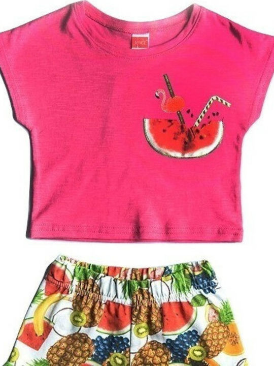 Joyce Kids Set with Shorts Summer 2pcs Fuchsia