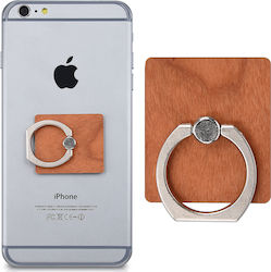 KWmobile Ring Wood Holder Suport Pentru Telefon Mobil Cireș