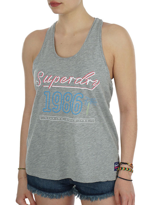 Superdry Neon Light Sommerlich Damen Bluse Ärmellos Gray