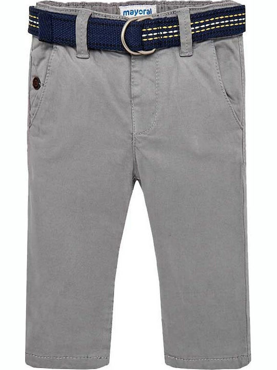 Mayoral Kids Fabric Trousers Gray