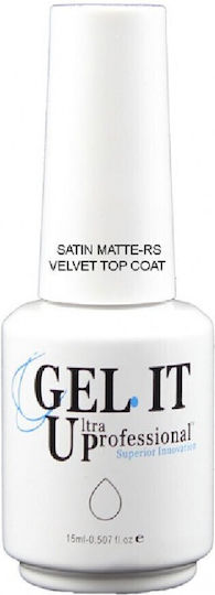 GEL.IT.UP Top Coat Satinat Pentru Lacuri UV/LED Matifiant 15ml