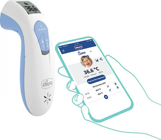 Chicco Thermo Family Baby Digital Forehead Thermometer with Infrared Light Blue