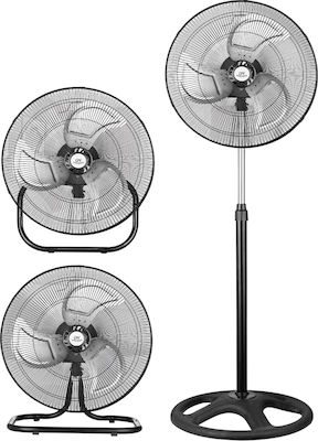 GV Home Design USSF-724 Pedestal Fan 3 in 1 80W Diameter 40cm