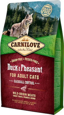 Carnilove Into The Wild Duck & Pheasant Dry Food for Adult Cats with Duck 6kg