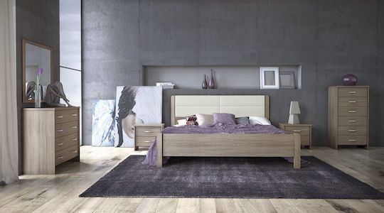 Bedroom Furniture Set No 45D Mocha Technoderm (With a Chest) 150x200cm 6pcs