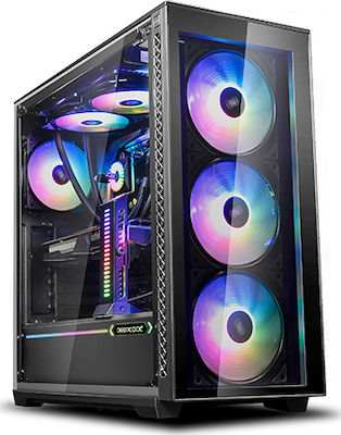 Deepcool Matrexx 70 3F Gaming Midi-Turm Computergehäuse mit RGB-Beleuchtung Schwarz