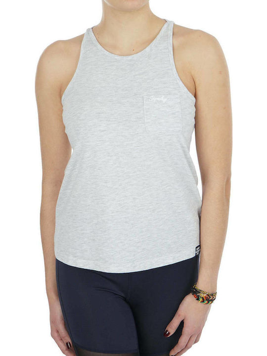 Superdry Orange Label Essential Women's Athletic Blouse Sleeveless White