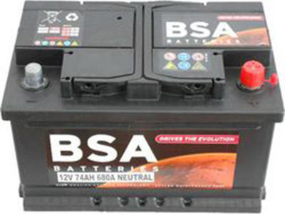 BSA Car Battery BSA75A with 75Ah Capacity and 680A CCA