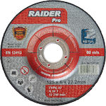 Raider Δίσκος Λείανσης Μετάλλου Pro 125mm Grinding Disc Metal 125mm Set 1pcs