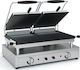 TzeTHan Luxury Τ406 Commercial Double Sandwich Maker with Cast iron Ribbed Top and Ribbed Bottom 4600W