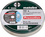 Metabo Δίσκοι Κοπής Inox 125x1.00mm Slicer/Coarse Grater Disc Metal 125mm 10pcs