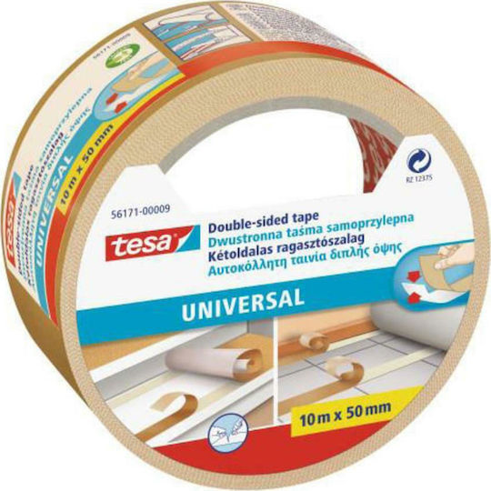 Tesa Universal Autocolantă Bandă dublă față-verso Transparentă 50mmx10m 1buc Tesa Universal Autocolantă Bandă dublă față-verso Transparentă 50mmx10m 1buc