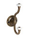 Roline Metal Vintage Wall Hanger with 2 Slots Χρυσή 16x6.5cm 1pc