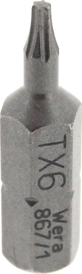 Wera Screwdriver Bit Torx with Size T25 Torx 867/1 ΤX 25