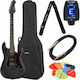 Harley Benton ST-20HSS Комплект Електрическа Китара Stratocaster с HSS Конфигурация на Пикапите Sunburst с Калъф