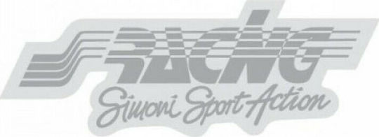 Simoni Racing Autoaufkleber Small Sticker 7 x 1.7cm in Weiß Farbe 1Stück