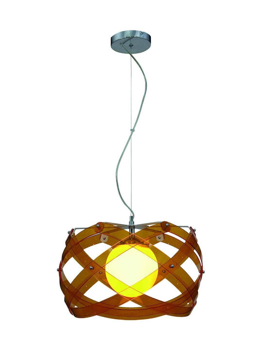 Home Lighting Amarylis Hängende Deckenleuchte LED Federung für Fassung E27 Orange