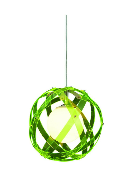 Home Lighting Nefeli Μοντέρνο Κρεμαστό Φωτιστικό με Ενσωματωμένο LED σε Πράσινο Χρώμα