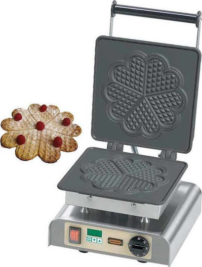 Neumarker Big Heart Commercial Waffle Maker Single 90° Opening for Flower Shape Waffles 12-40720DT