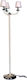 Fylliana Floor Lamp H167xW45cm. with Socket for Bulb E14 White
