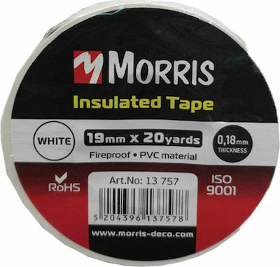 Morris Μονωτική Ταινία Iso 9001 White 13757 19mm x 18m