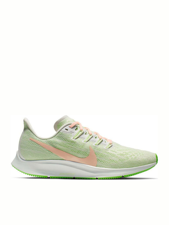 Nike Air Zoom Pegasus 36 Γυναικεία Αθλητικά Παπούτσια Running Phantom / Bio Beige / Barely Volt / Spruce