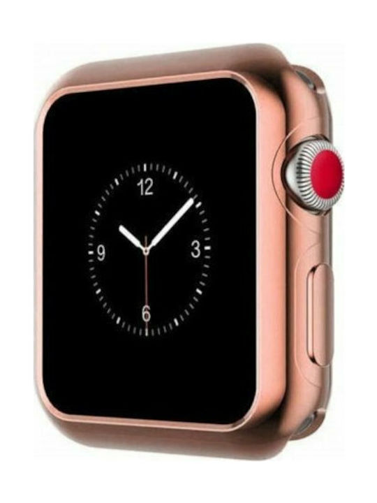 Electroplating Θήκη Σιλικόνης σε Ροζ Χρυσό χρώμα για το Apple Watch 42mm