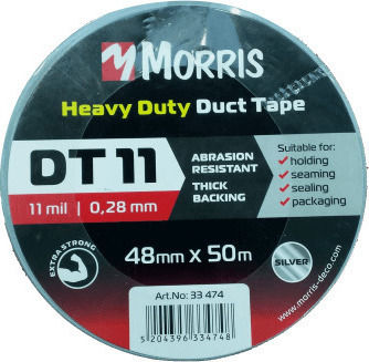 Morris DT11 Grey Self-Adhesive Fabric Tape Gray 48mmx50m 1pcs