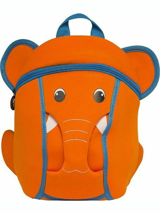 Graffiti Animal Friends Elephant School Bag Backpack Kindergarten in Orange color