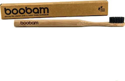 Boobam Brush Natural Adult Manual Toothbrush Medium Beige b0002 1pcs